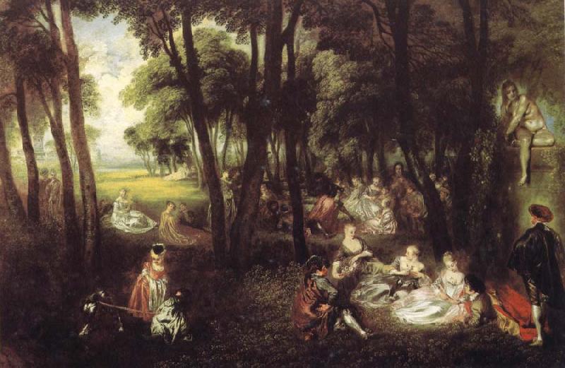 Jean-Antoine Watteau Country Pursuits oil painting image